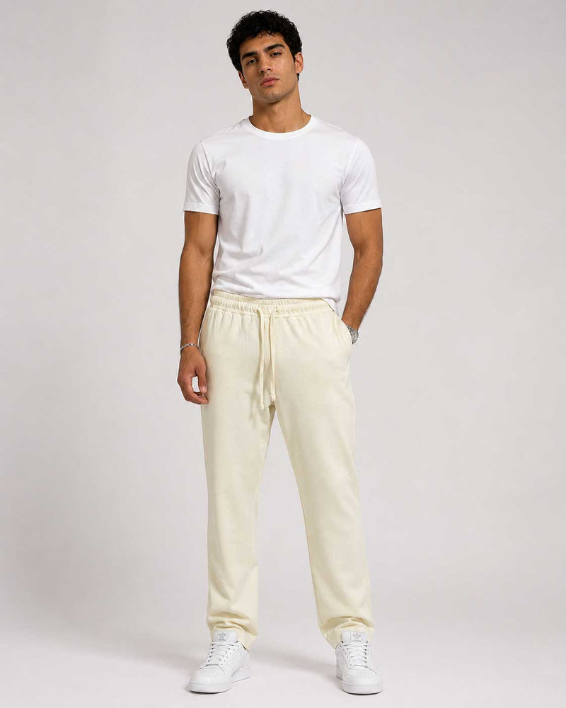 Straight-Leg Sweatpants – Soft Sand Sweatpants CIZARO - Cizaro Jeans