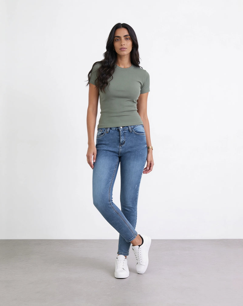 Skinny Ombre High-Rise Jeans