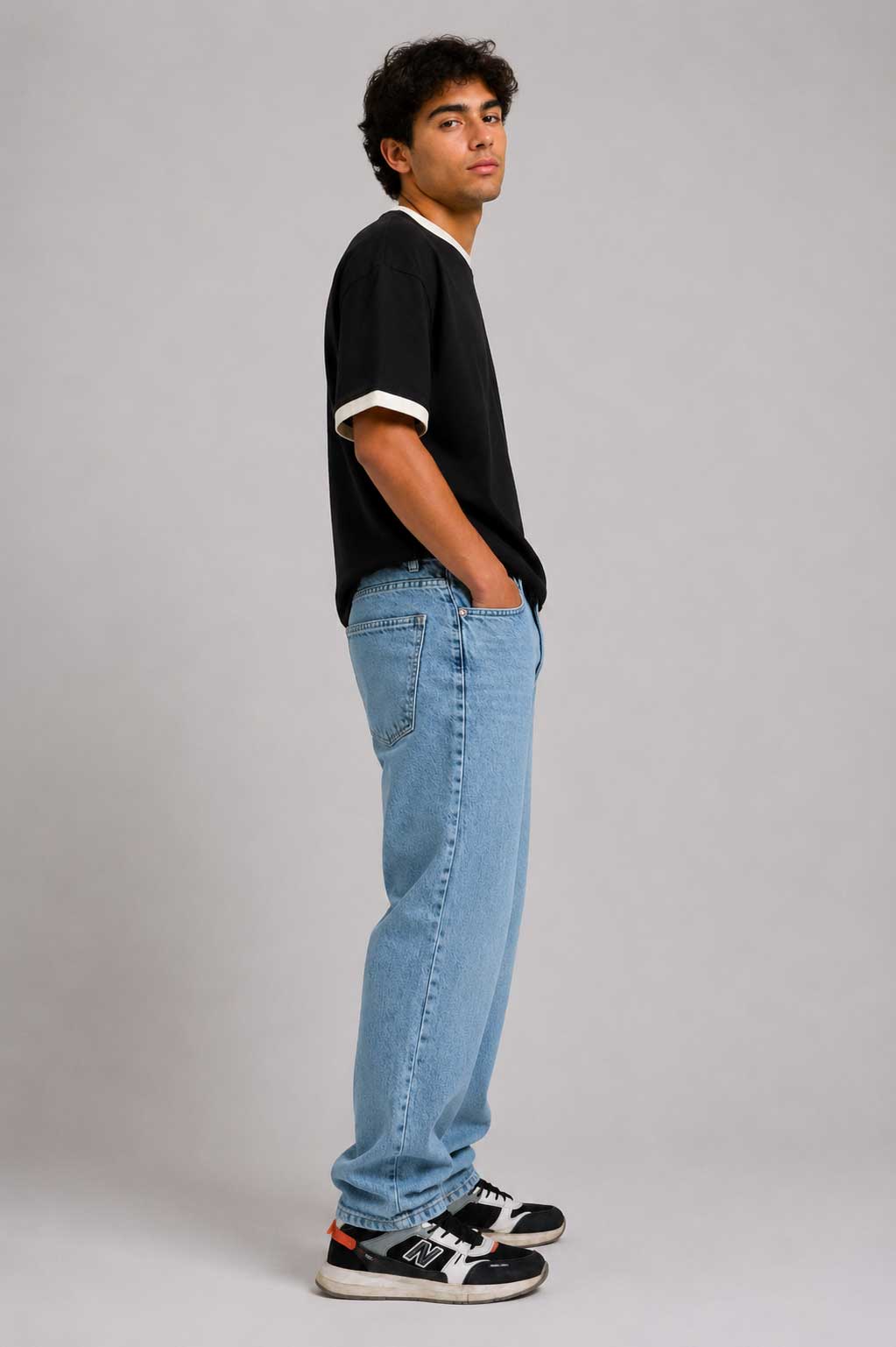 Relaxed Fit Light Acid Blue Jeans Jeans CIZARO - Cizaro Jeans