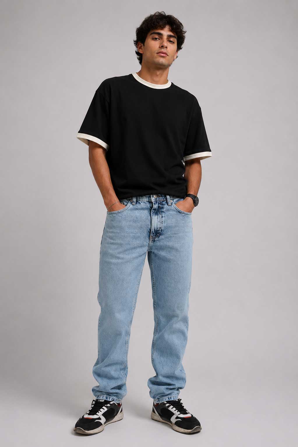 Relaxed Fit Light Acid Blue Jeans Jeans CIZARO - Cizaro Jeans