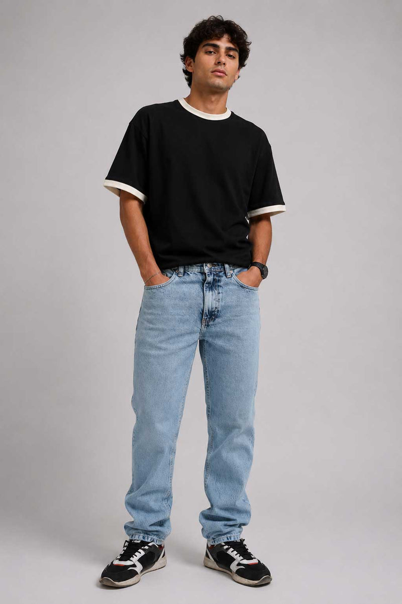Relaxed Fit Light Acid Blue Jeans Jeans CIZARO - Cizaro Jeans