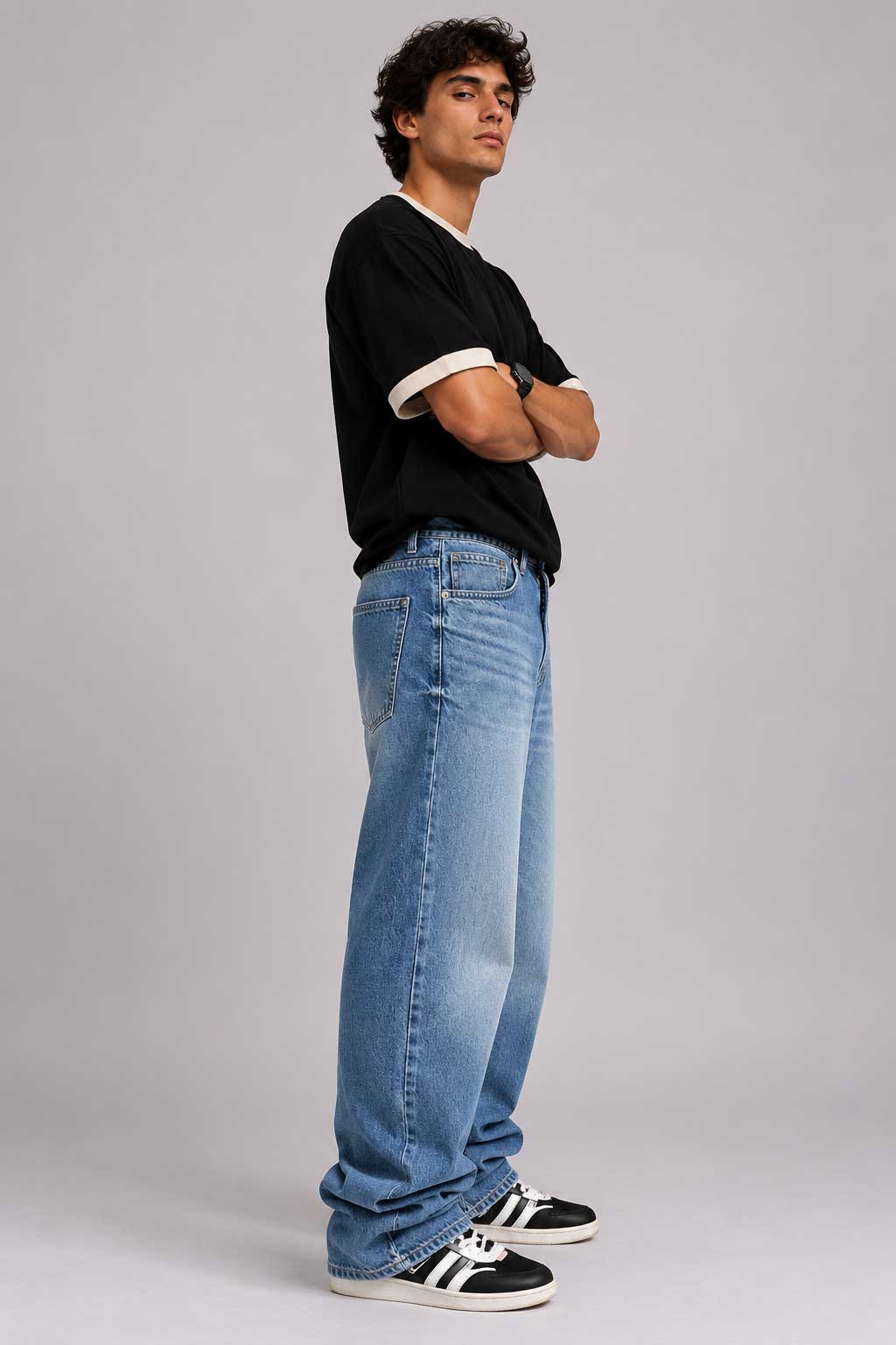 Baggy Marine Blue Jeans Baggy CIZARO - Cizaro Jeans