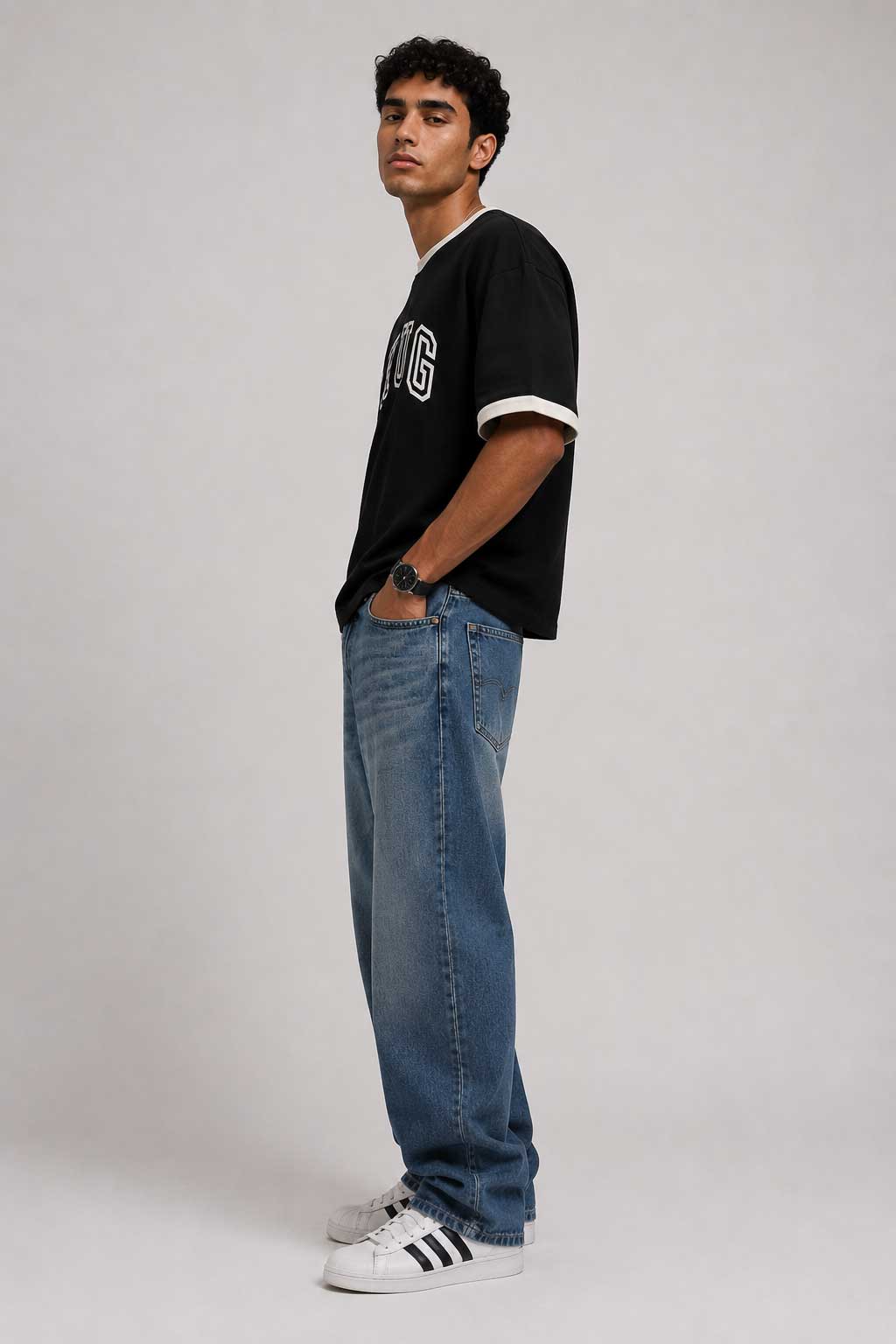 Baggy – Dusty Horizon Blue Jeans Baggy CIZARO - Cizaro Jeans