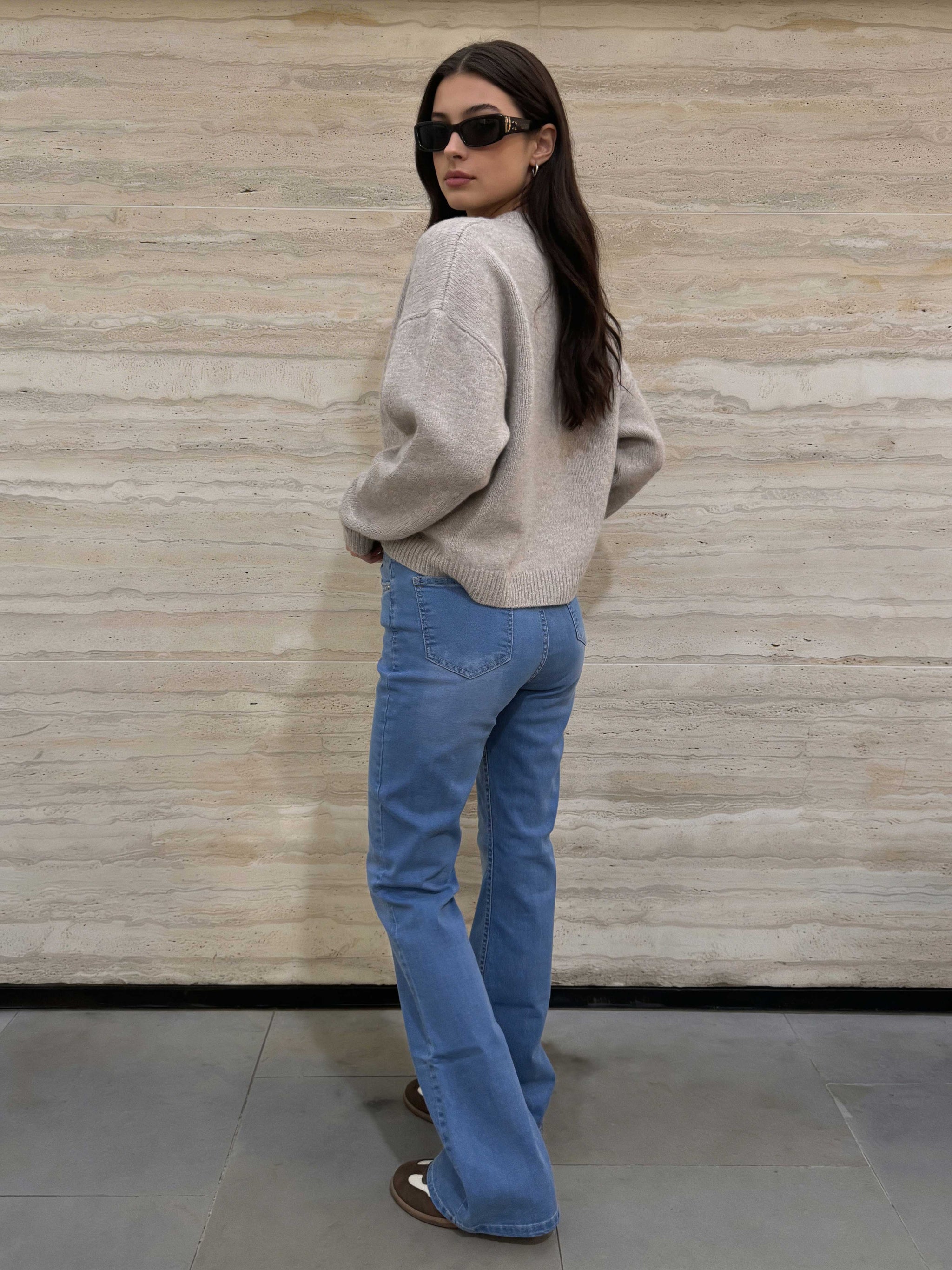 Flare – High-Waist Light Blue Jeans Flare CIZARO - Cizaro Jeans