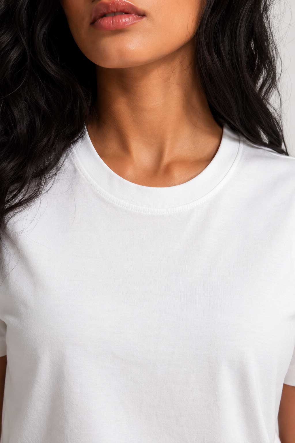 Basic Short sleeve T-shirt – White T shirt CIZARO - Cizaro Jeans