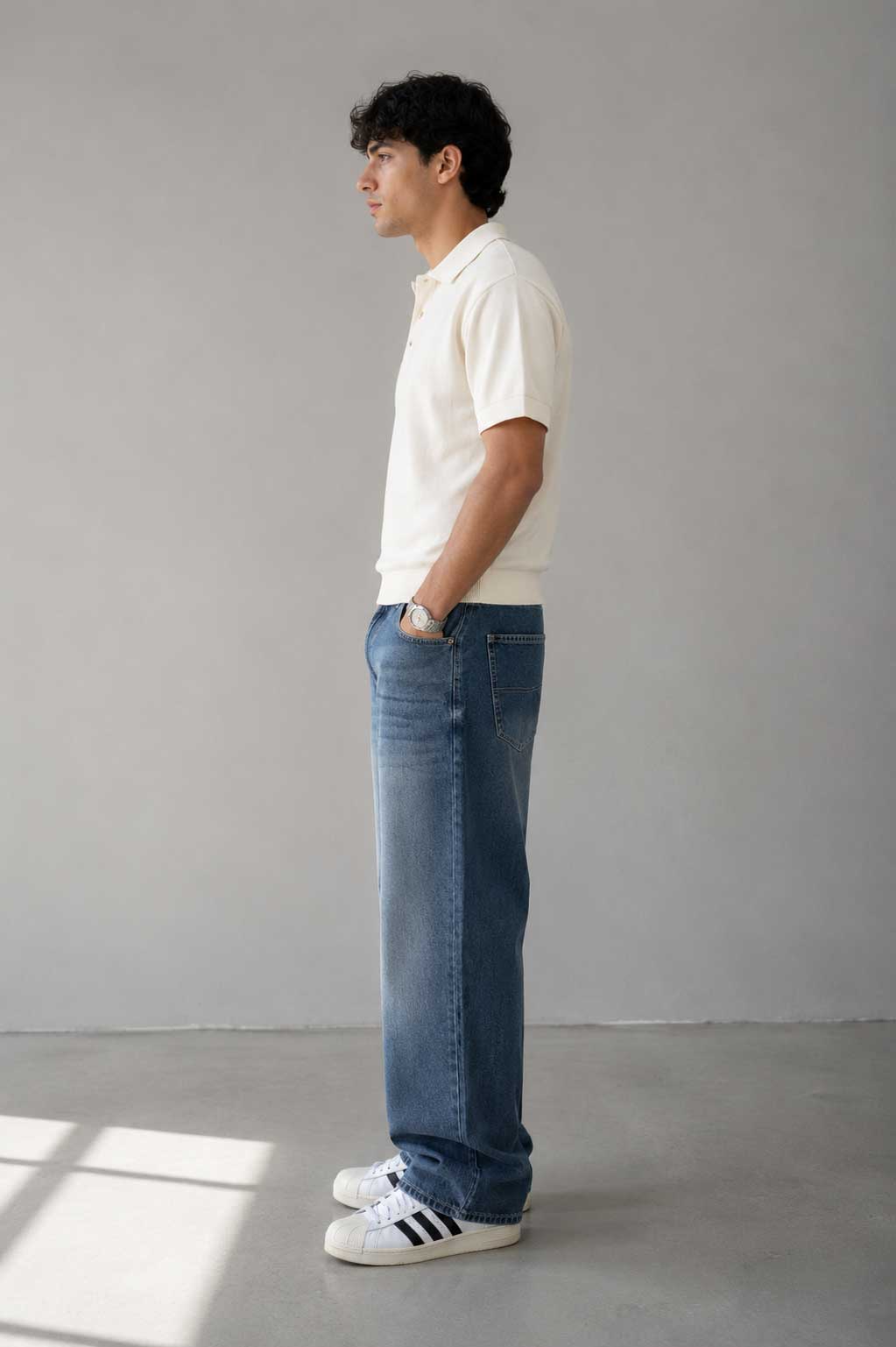 Skater – Mid-Waist Vintage Blue Jeans Skater CIZARO - Cizaro Jeans