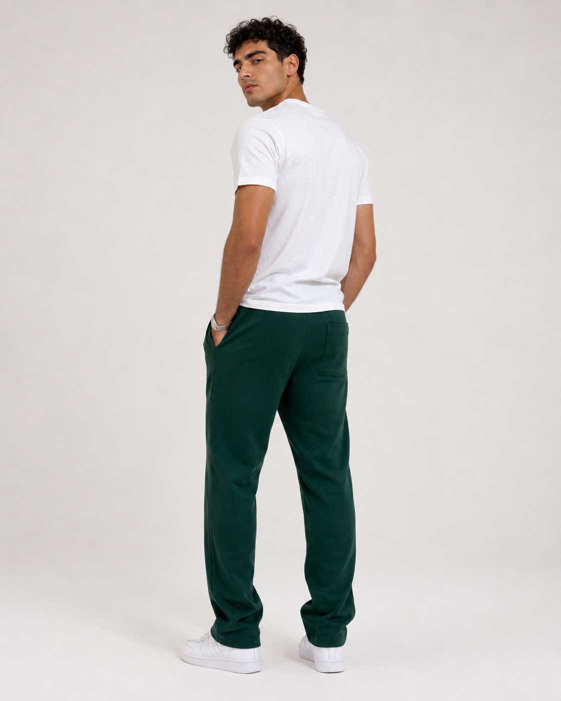 Straight-Leg Sweatpants – Olive Sweatpants CIZARO - Cizaro Jeans