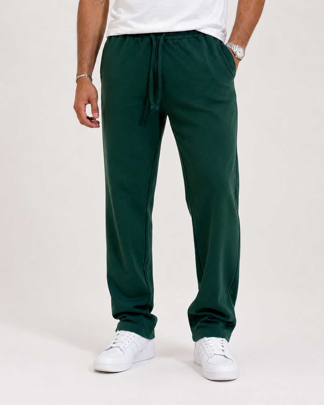 Straight-Leg Sweatpants – Olive Sweatpants CIZARO - Cizaro Jeans
