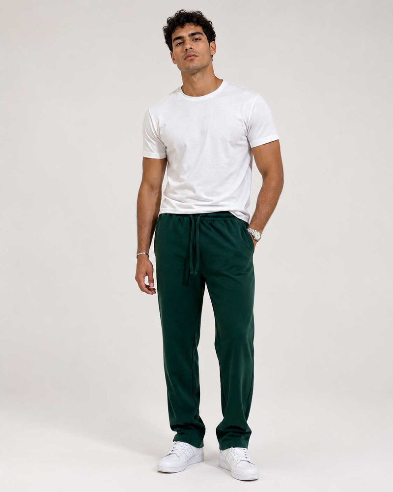 Straight-Leg Sweatpants – Olive Sweatpants CIZARO - Cizaro Jeans