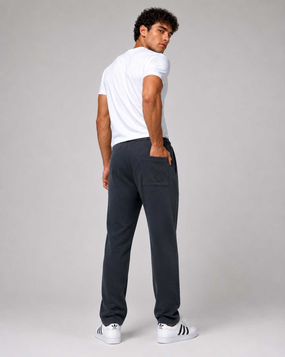 Straight-Leg Sweatpants – Grey Sweatpants CIZARO - Cizaro Jeans