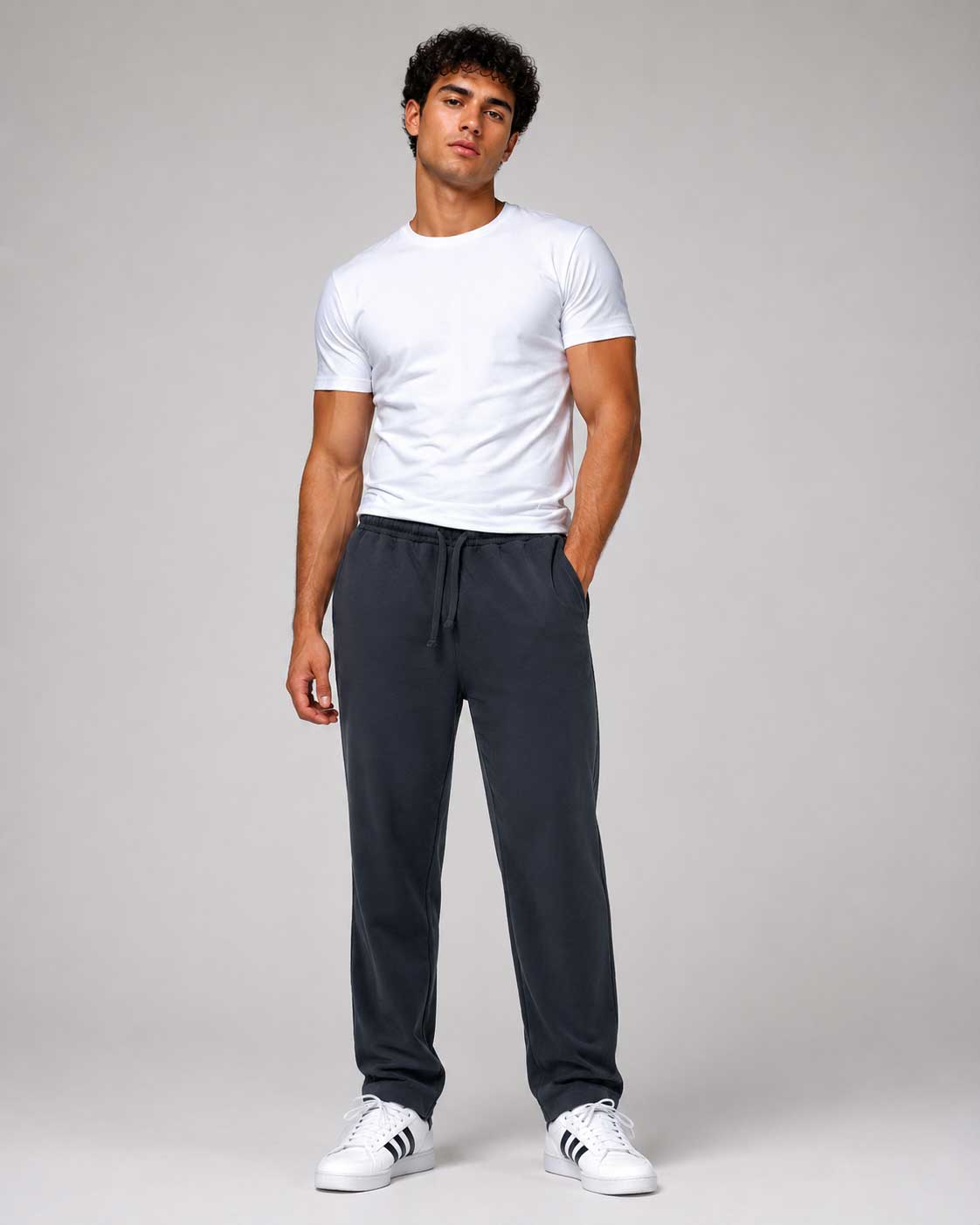 Straight-Leg Sweatpants – Grey Sweatpants CIZARO - Cizaro Jeans