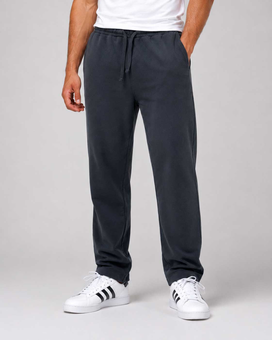 Straight-Leg Sweatpants – Grey Sweatpants CIZARO - Cizaro Jeans
