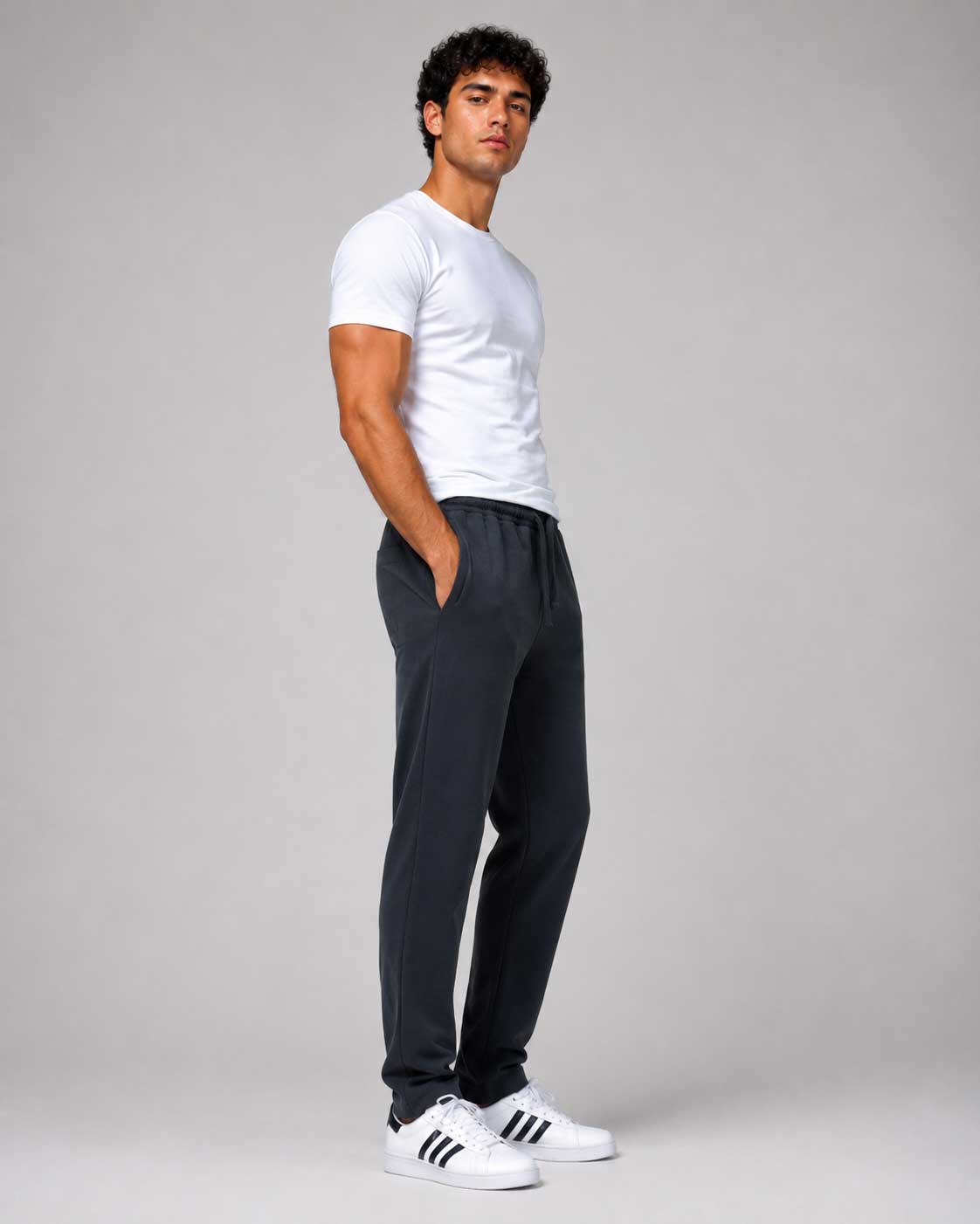 Straight-Leg Sweatpants – Grey Sweatpants CIZARO - Cizaro Jeans