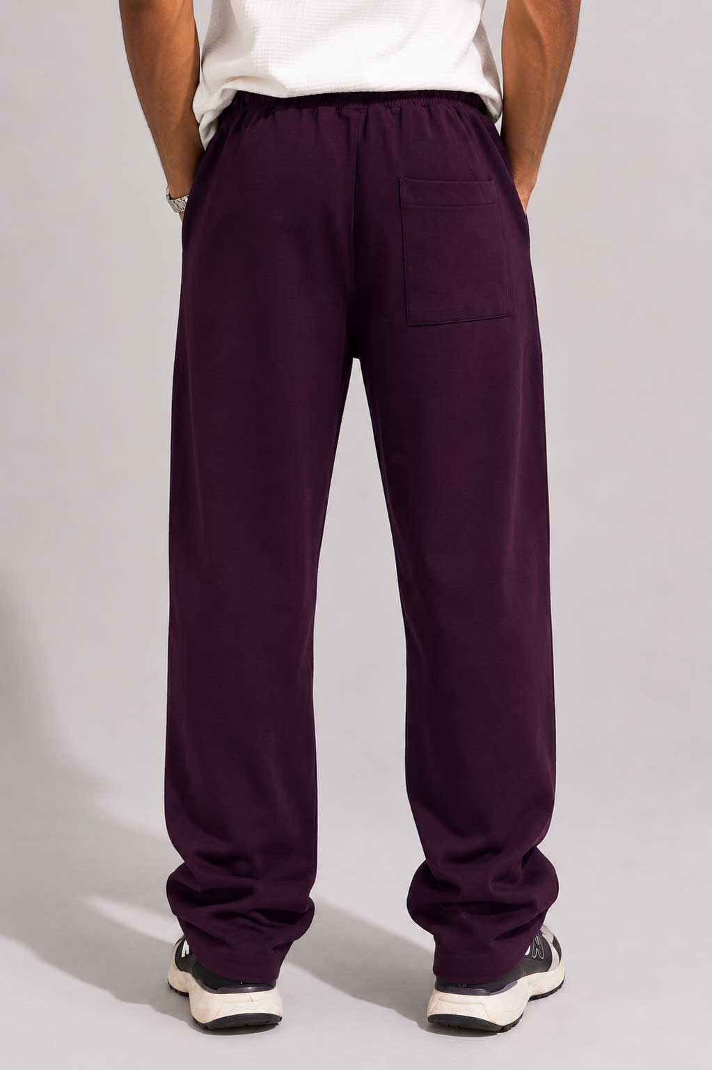 Straight-Leg Sweatpants – Burgundy Sweatpants CIZARO - Cizaro Jeans