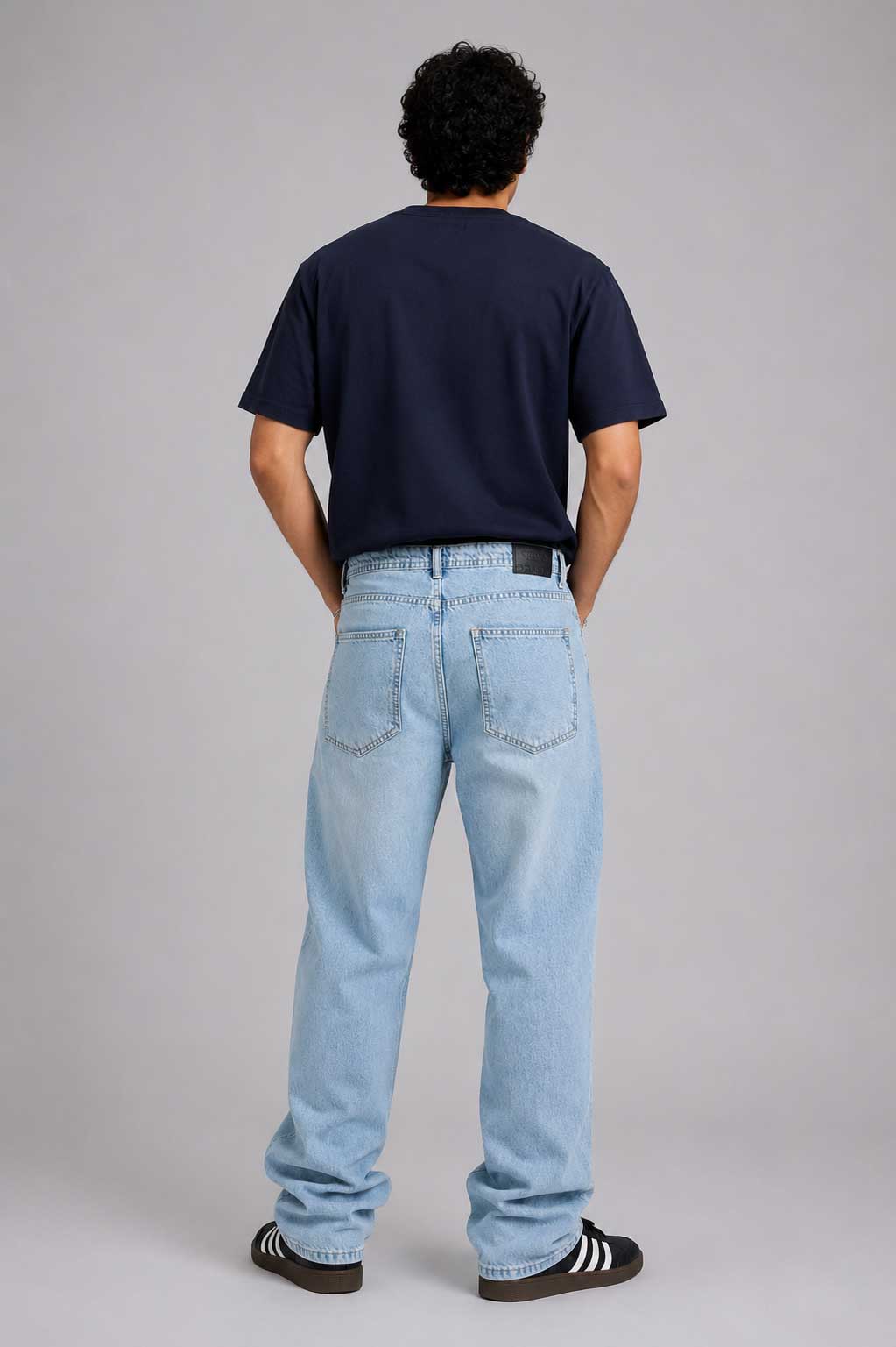 Straight Powder Blue Jeans Straight CIZARO - Cizaro Jeans
