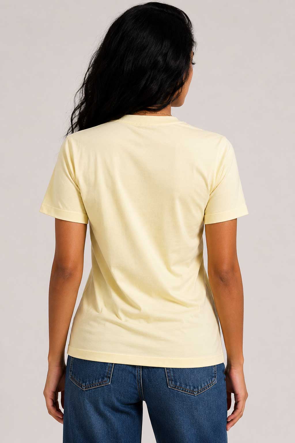 Basic Short sleeve T-shirt – Butter Yellow T shirt CIZARO - Cizaro Jeans