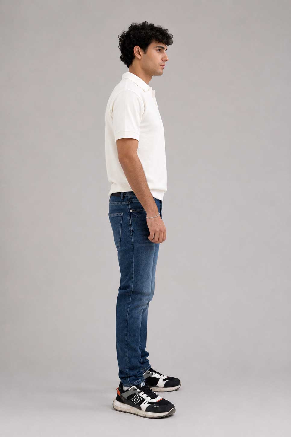 Tapered Fit Mid Blue Jeans Tapered CIZARO - Cizaro Jeans